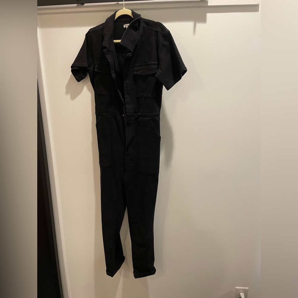 Good American denim jumpsuit in black